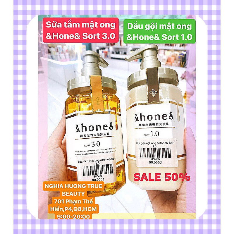 Bộ Sữa Tắm - Dầu Gội &Honey& 500ml Nhập Khẩu Nội Địa Trung Quốc Đại Lục Chính Hãng