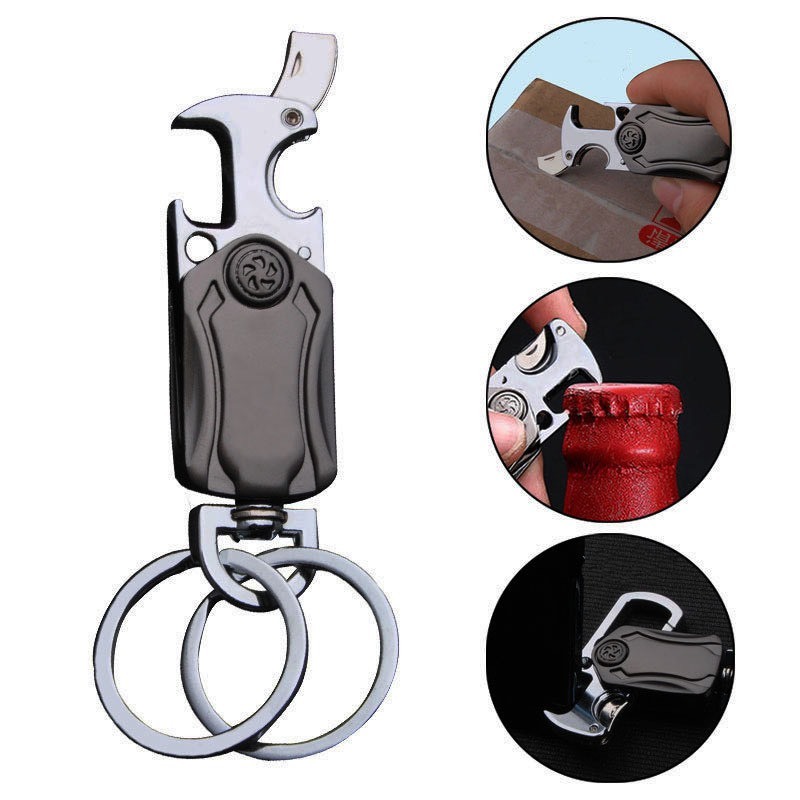 Móc khóa đa năng 3in1 ( Dao, mở nắp, giá để điện thoại )
