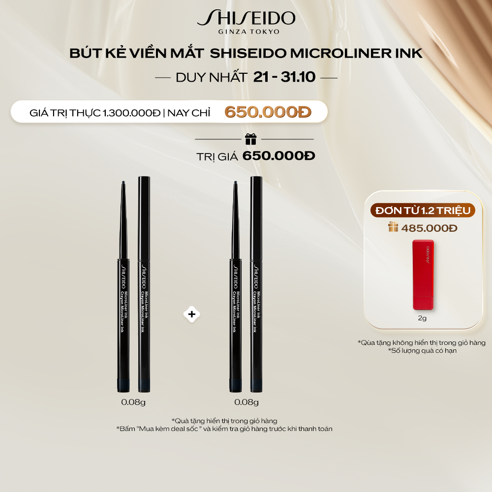 Bút kẻ viền mắt Shiseido Microliner Ink màu 01 - Black 0.08g