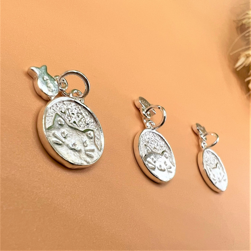 Charm móc treo mèo và cá cực kỳ cute bạc thái và bạc ý 925 - Charm Bạc 925 - Mã CA1165 CB1165