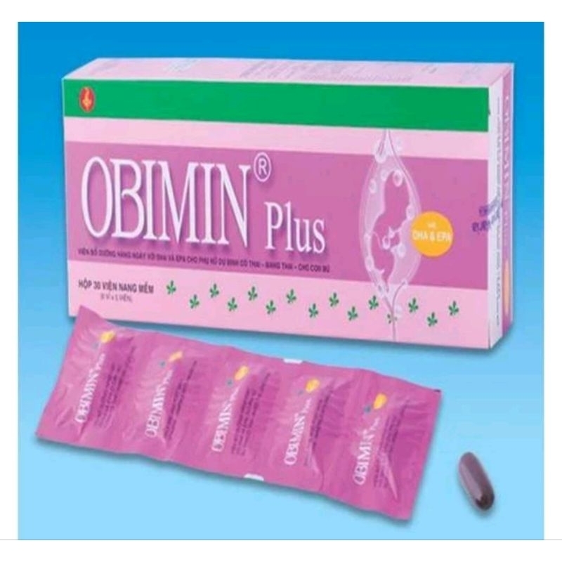 Obimin plus bổ sung DHA. EPA và Vitamin cho phụ nữ dự định có thai. có thai. cho con bú. Hộp 30 viên