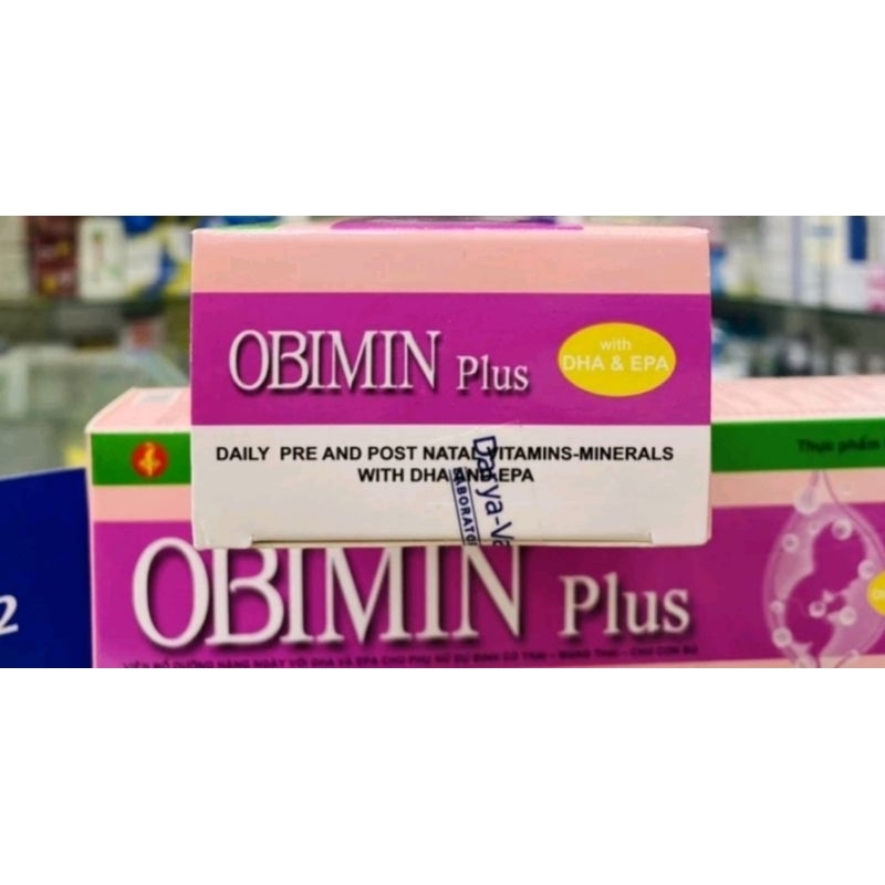 Obimin plus bổ sung DHA. EPA và Vitamin cho phụ nữ dự định có thai. có thai. cho con bú. Hộp 30 viên