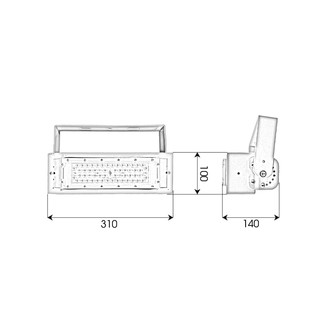 HKLED - Đèn LED pha module SMD 50W (1*50w) HỘP KHUNG KÍN