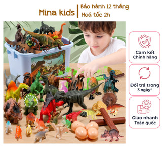 Khủng long đồ chơi, mô hình công viên khủng long nhiều chi tiết đồ chơi cho trẻ em, có hộp đựng
