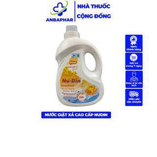Nước giặt xả Nudin - Sạch sâu, thơm lâu, bền mầu quần áo can 3,6kg