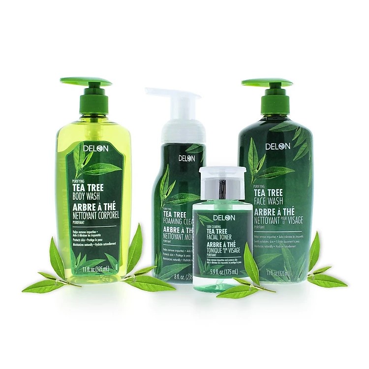 Sữa tắm Tràm trà tr! mụn nhọt, v!êm da DELON Tea Tree Body Wash 325ml