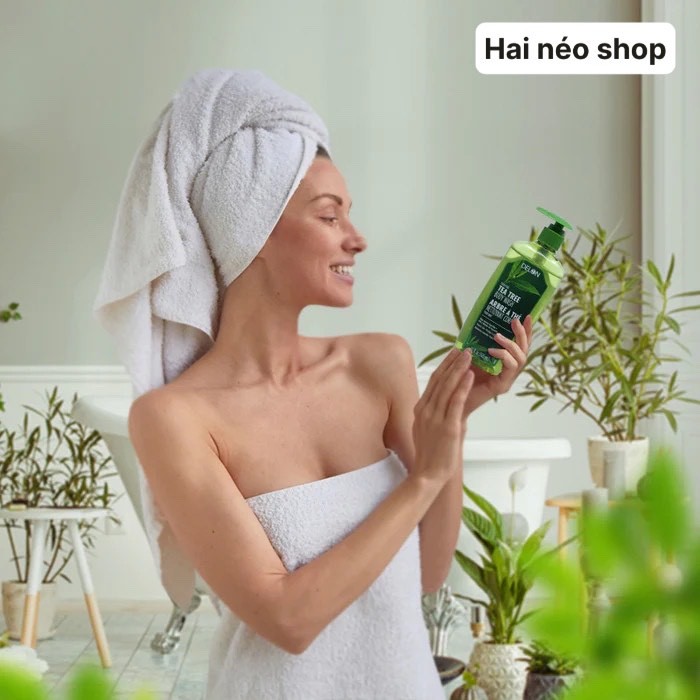 Sữa tắm Tràm trà tr! mụn nhọt, v!êm da DELON Tea Tree Body Wash 325ml