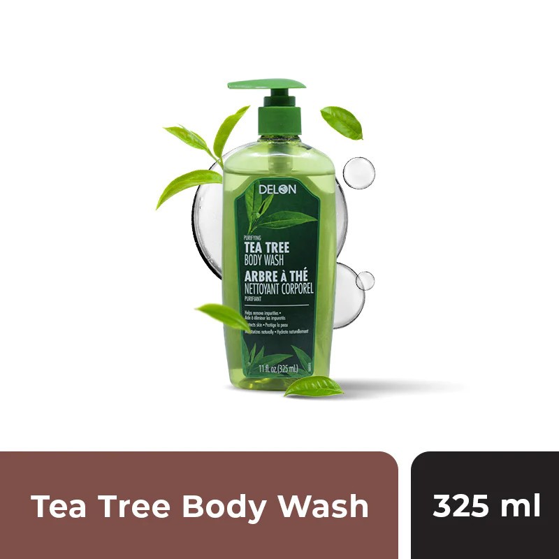 Sữa tắm Tràm trà tr! mụn nhọt, v!êm da DELON Tea Tree Body Wash 325ml