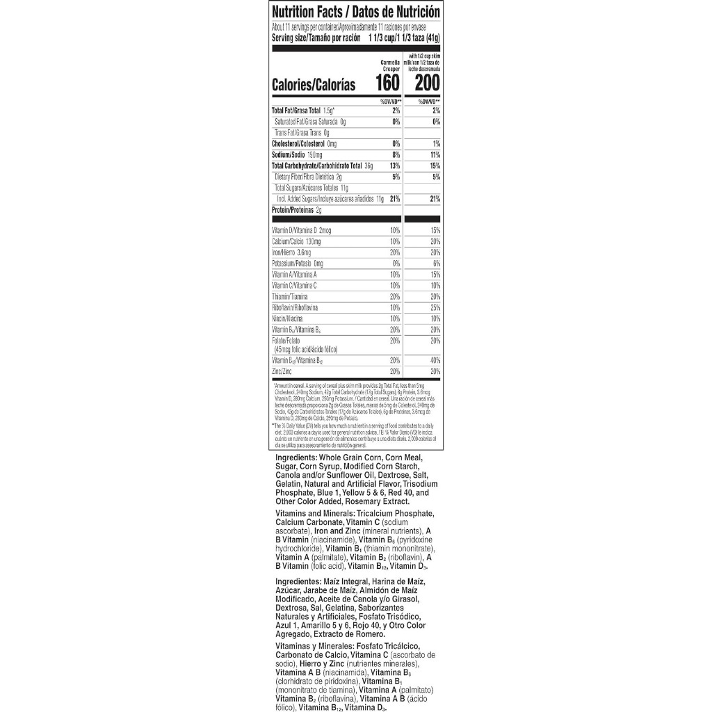 Cereal ăn sáng Carmella Creeper Zombie Monsters Family Size - Limited Edition - 447 gr