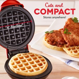 Máy làm bánh waffle mini Dash (màu đỏ)