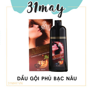 Dầu gội sin hair nhật bản chính hãng - dầu gội phủ bạc tóc nâu