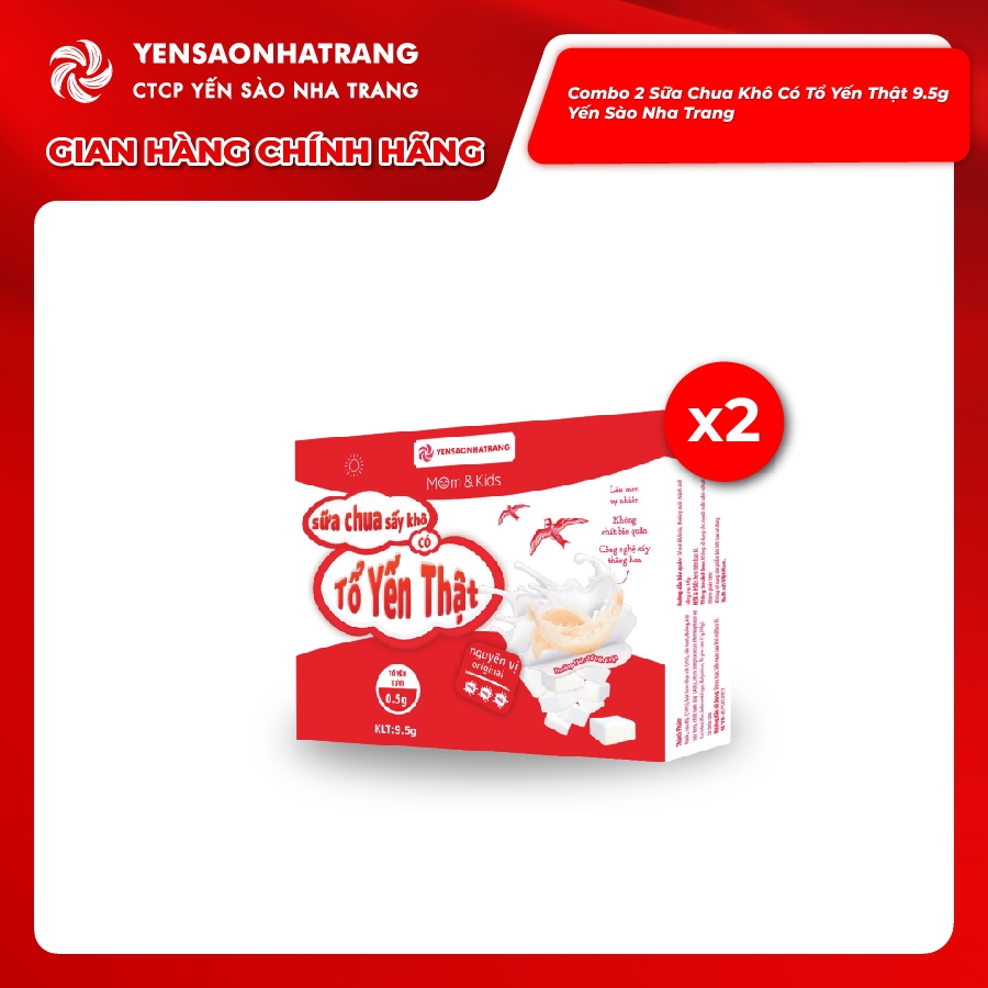 Combo 2 Hộp Sữa Chua Khô Có Tổ Yến Thật 9.5g