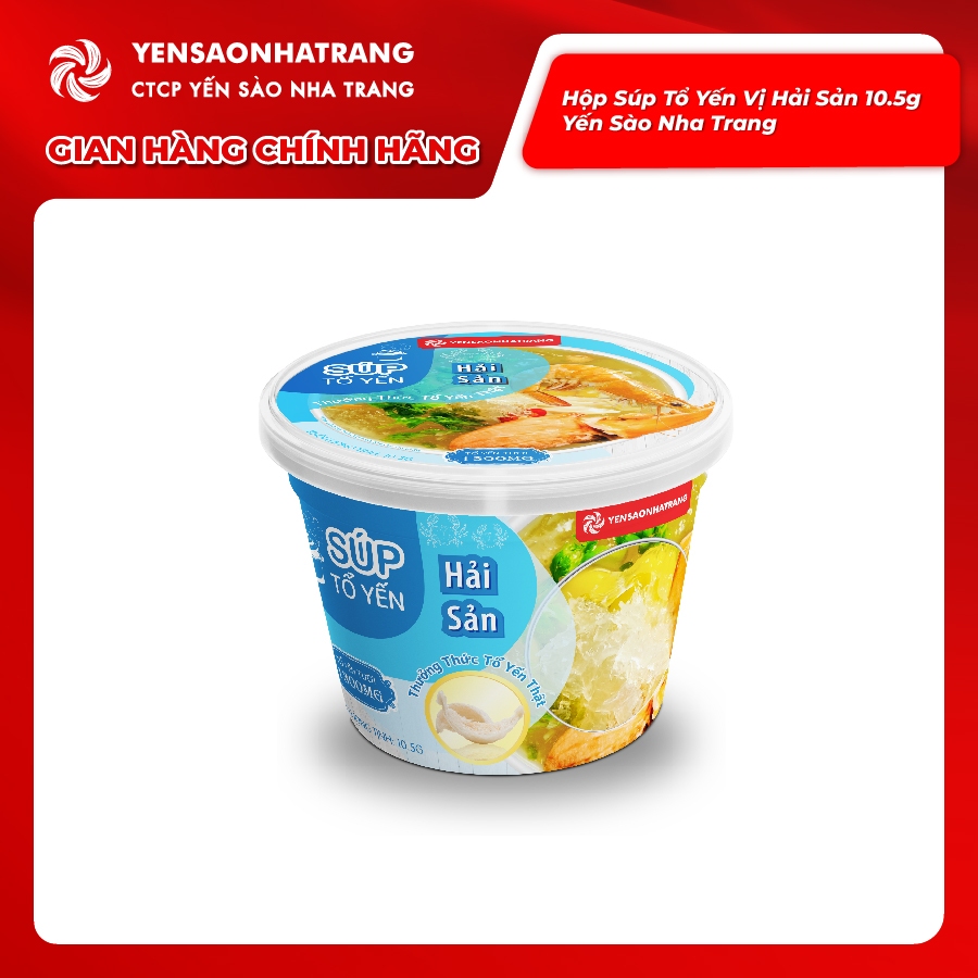 Hộp Súp Tổ Yến Vị Hải Sản 10.5g Yến Sào Nha Trang (bao bì mới)