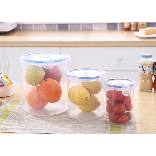 Hộp Nhựa Đựng Thực Phẩm Lock & Lock Để Tủ Lạnh Có Khóa 4 Cạnh Kín Hơi 350ml 430ml 700ml 1800ml
