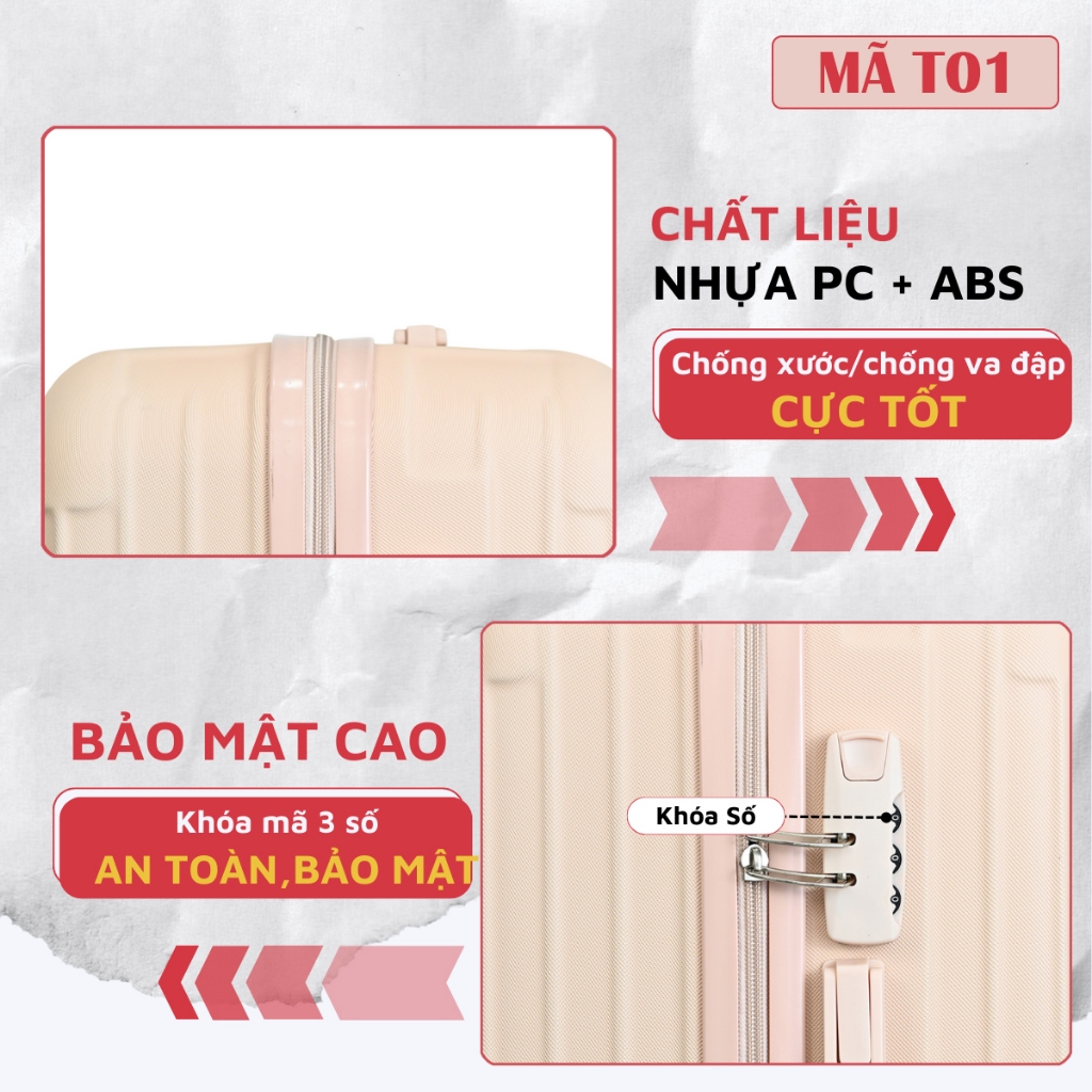 Vali du lịch Kingsun vali kéo Size28 inch KS-T01/155 Cao Cấp bảo hành 5 năm