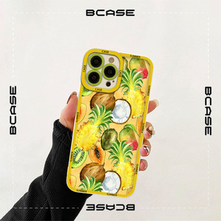 Ốp điện thoại mềm dáng vuông Hoa quả nhiệt đới mùa hè cho iPhone 11 12 13 PRO MAX MINI X XR XS MAX 7 8 sv27