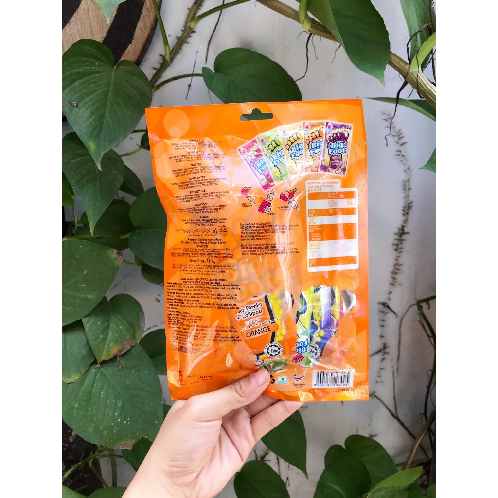 Kẹo Que Bột Chua Big Foot -  Big Foot Sour Power Lollipop