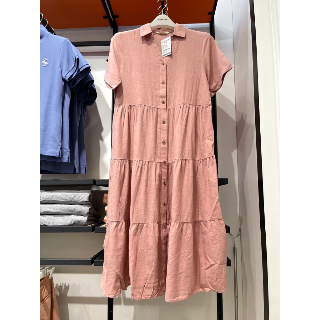 Đầm Dài Nữ Linen Dress Giordano 05462203