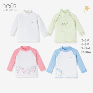 Áo giữ nhiệt Nous 3cm, 5cm cho bé trai bé gái phối nhiều màu cho bé từ 3-6 tháng đến 18-24 tháng