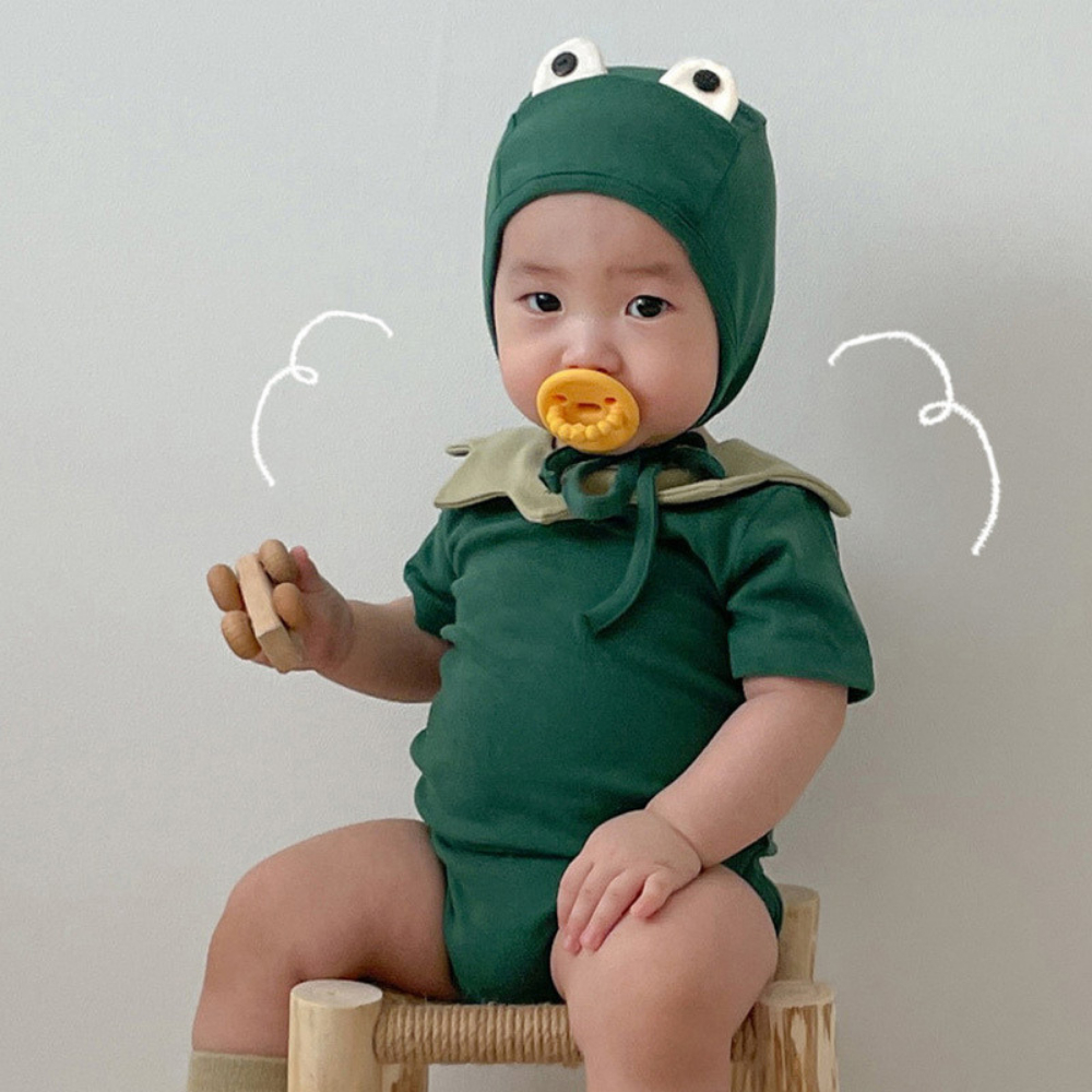 Set body chú ếch cho bé sơ sinh 4-6kg chất thun lạnh mềm mát BDK08