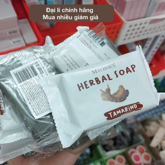 Xà bông me Mychoice Tamarind Herbal soap 45g xà bông cục me giảm thâm nách, tẩy tế bào chết