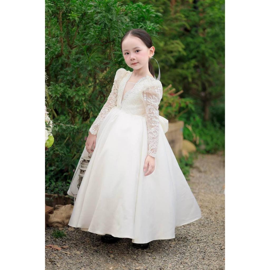 Váy đầm công chúa cho bé gái - Váy trắng công chúa bé gái đi chơi ,dự tiệc