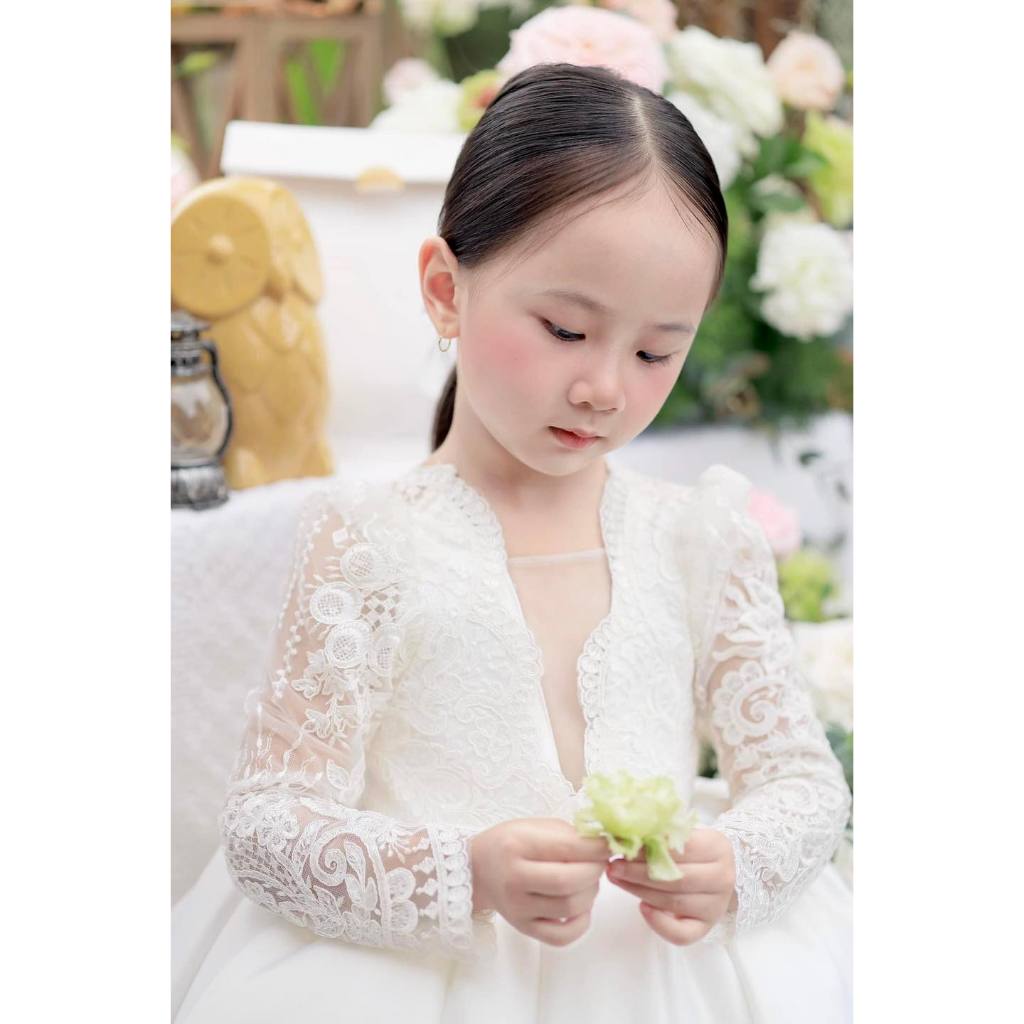 Váy đầm công chúa cho bé gái - Váy trắng công chúa bé gái đi chơi ,dự tiệc