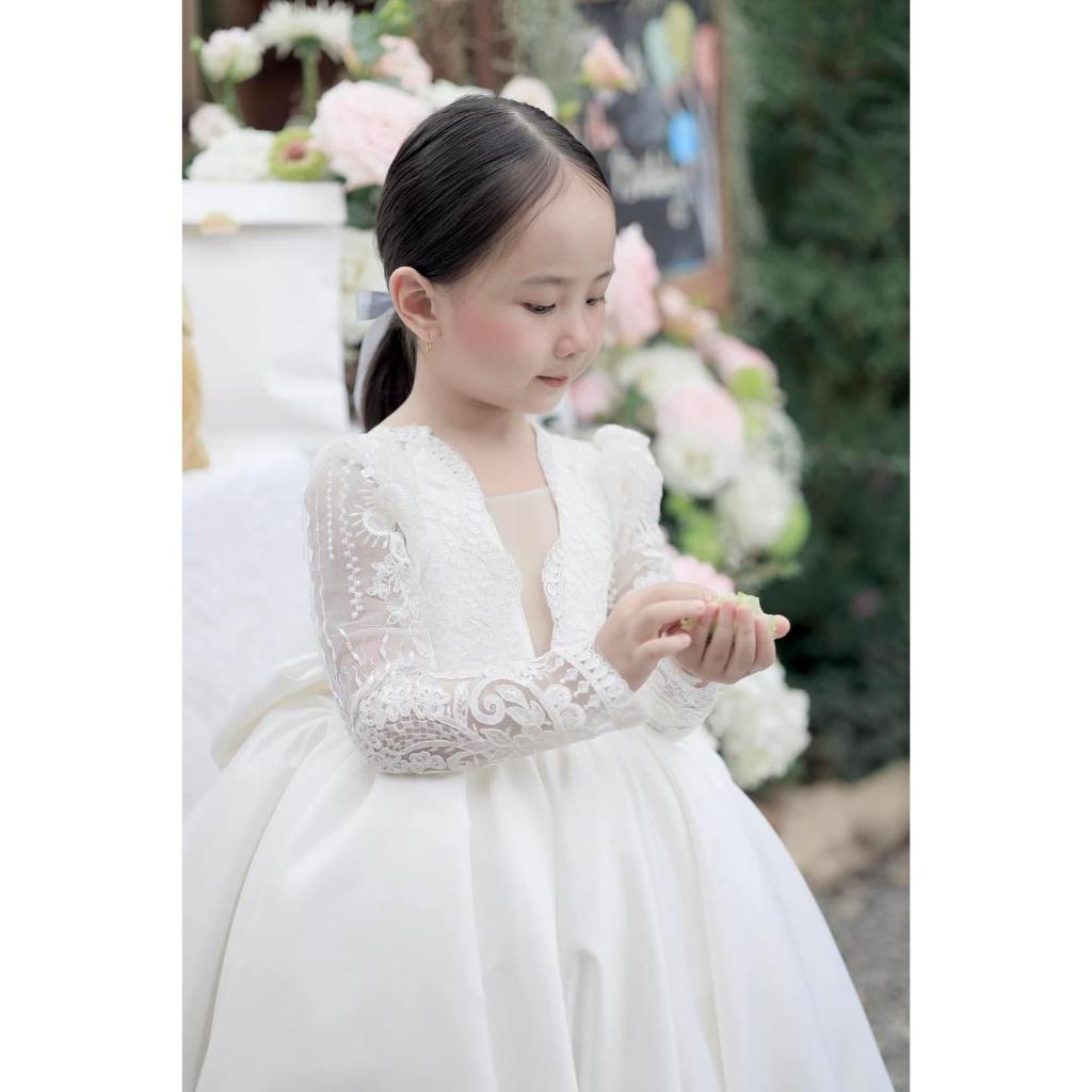 Váy đầm công chúa cho bé gái - Váy trắng công chúa bé gái đi chơi ,dự tiệc