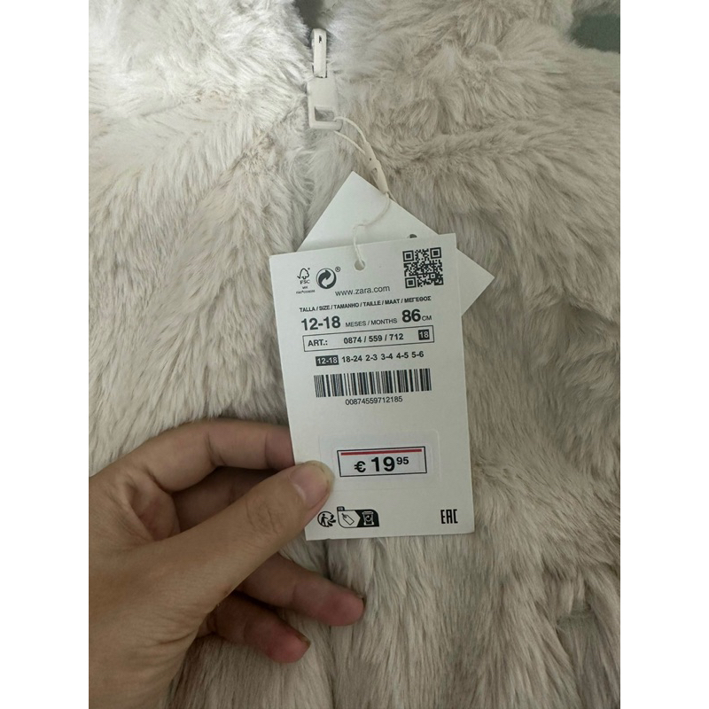 Áo gile lông za auth 2 mặt