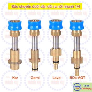  Khớp chuyển đầu cắm vòi xịt cần dài sang đầu cái nối nhanh 1 4 gắn béc phun và bình bọt tuyết máy rửa xe 