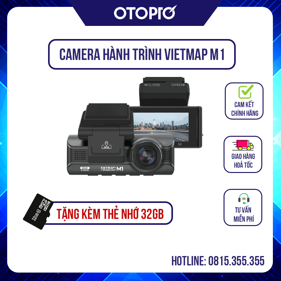 Camera hành trình ô tô Vietmap SpeedMap M1 - Cảnh báo giao thông