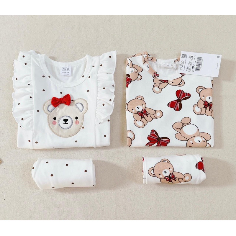 Set 2 bộ gấu bé gái