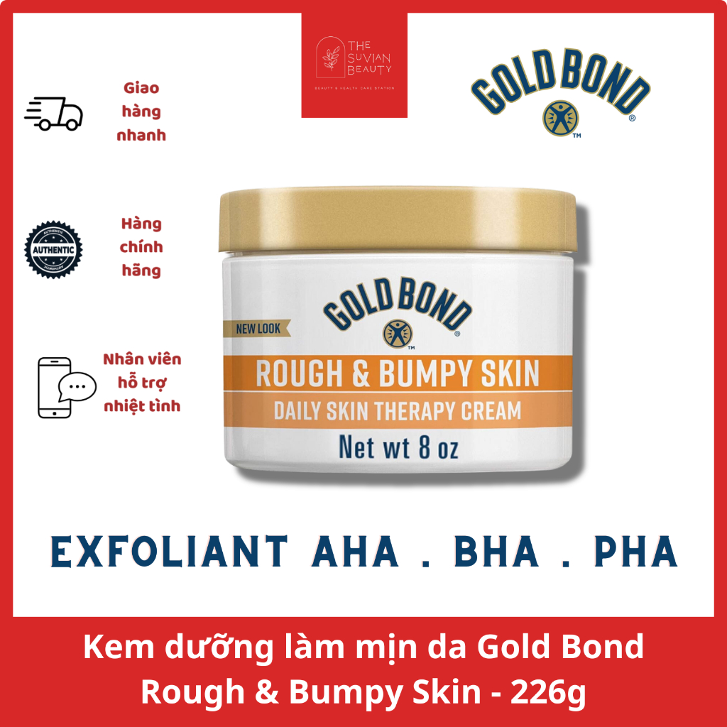 Kem dưỡng làm mịn da Gold Bond Rough & Bumpy Skin - 226g