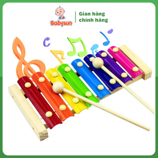 Đàn đồ chơi cho bé - Đàn Gỗ Nhiều Màu 8 Âm Thanh Phát Triển Cảm Quan, Nhận Biết