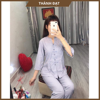 Đồ Lam Đi Chùa, Bộ Đi Chùa Mẫu Cổ Bèo Vải Kate Mềm Mịn, Dày Dặn, Mặc Lên Thoải Mái, Dễ Chịu, áo đi lễ kín đáo _Mã CB