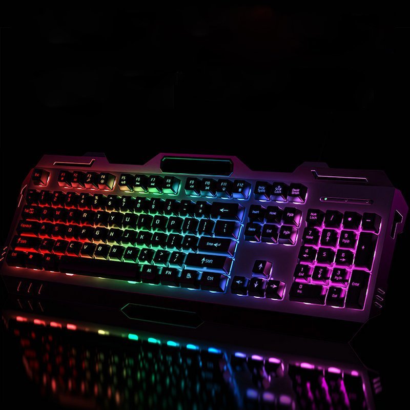 Bàn phím máy tính GX80, bàn phím giả cơ, bàn phím Gaming LED 7 màu  Có Dây, Chơi Game siêu nét