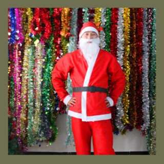 Bộ Quần Áo N17 Ông Già Noel Đầy Đủ Phụ Kiện Râu Nón Thắt Lưng Trang Trí Noel