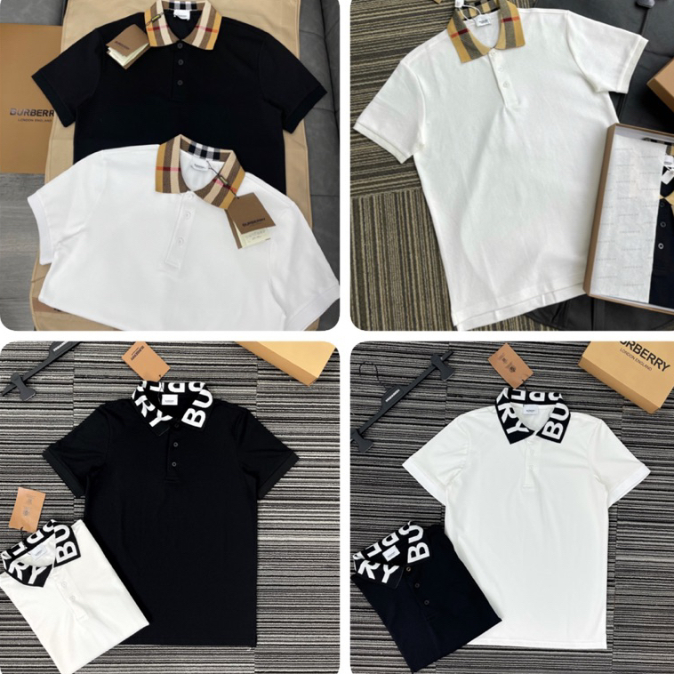 Áo polo BBR bo cổ hoạt tiết cao cấp vải cá sấu cotton không xù thời trang phong cách