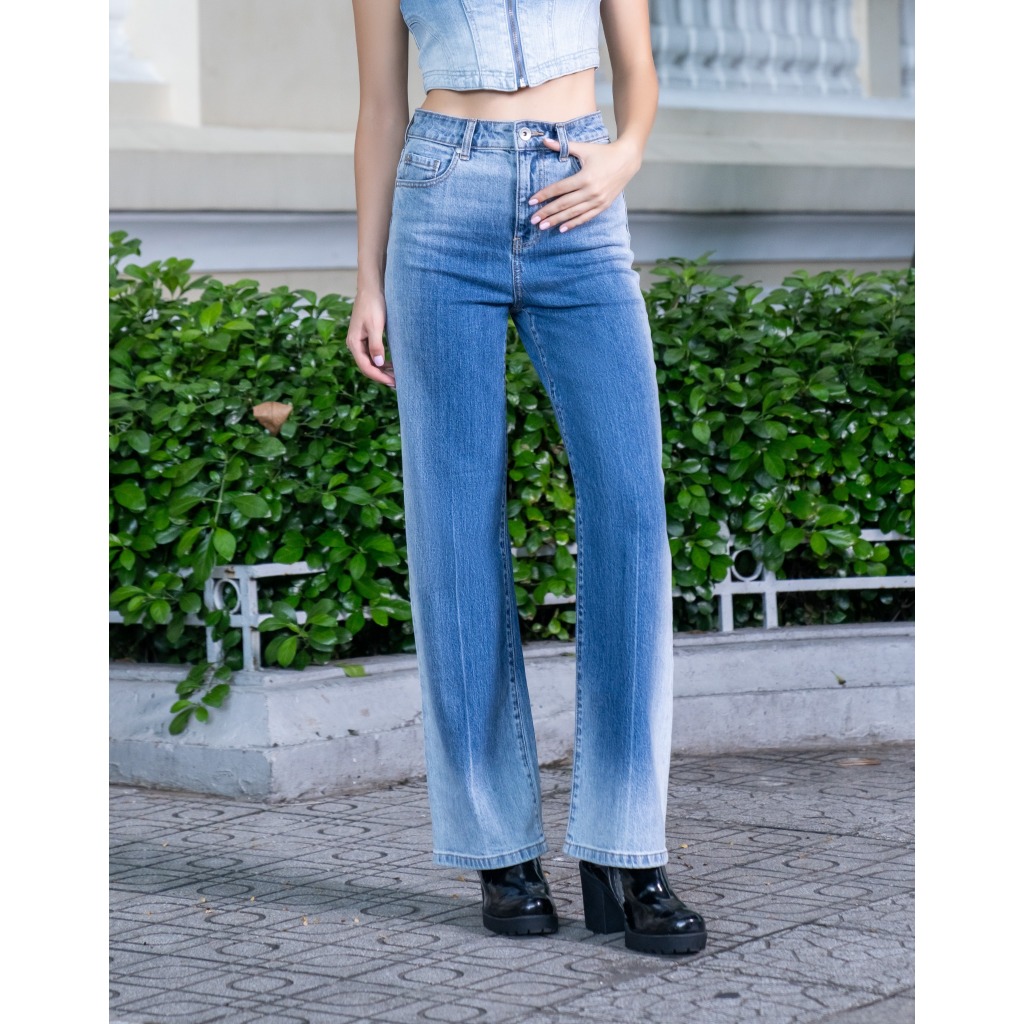 Quần Nữ Dáng WideLeg Màu Med Blue. Women's WideLeg Pants in Medium Blue Color - 123WD2085F2950