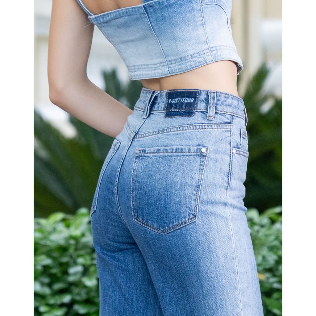 Quần Nữ Dáng WideLeg Màu Med Blue. Women's WideLeg Pants in Medium Blue Color - 123WD2085F2950