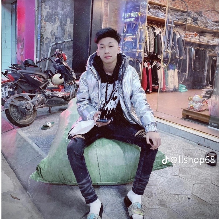 Áo Khoác Phao Bạc Nam Đôn Chề Dập Logo Siêu Cấp - Áo Phao Bạc Nam Nữ Hàng Q.C Cao Cấp