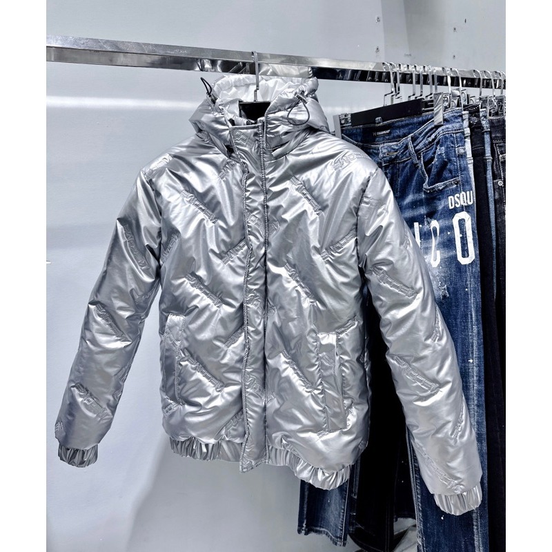 Áo Khoác Phao Bạc Nam Đôn Chề Dập Logo Siêu Cấp - Áo Phao Bạc Nam Nữ Hàng Q.C Cao Cấp