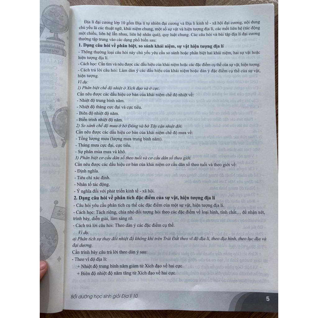 Sách - Bồi Dưỡng Học Sinh Giỏi Địa Lí 10 - Biên soạn theo chương trình GDPT mới - ndbooks