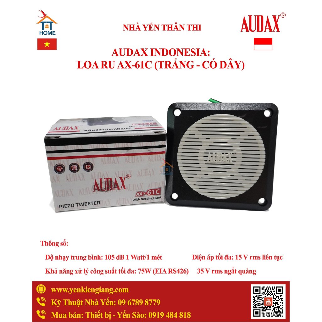 ⚡ LOA ru AUDAX CAO CẤP NEW - CÓ DÂY ⚡ AX 61C ⚡ Loa cao cấp nhập khẩu chính hãng Indonesia