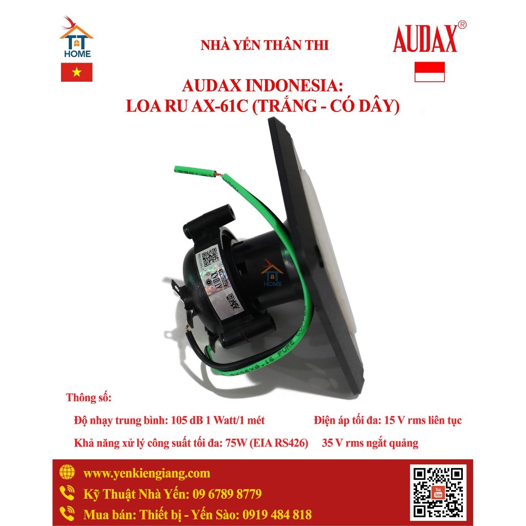 ⚡ LOA ru AUDAX CAO CẤP NEW - CÓ DÂY ⚡ AX 61C ⚡ Loa cao cấp nhập khẩu chính hãng Indonesia