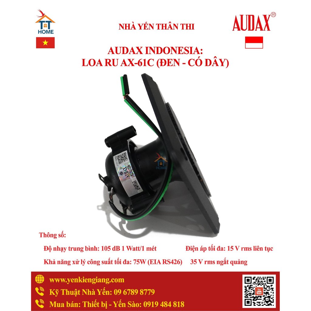⚡ LOA ru AUDAX CAO CẤP NEW - CÓ DÂY ⚡ AX 61C ⚡ Loa cao cấp nhập khẩu chính hãng Indonesia