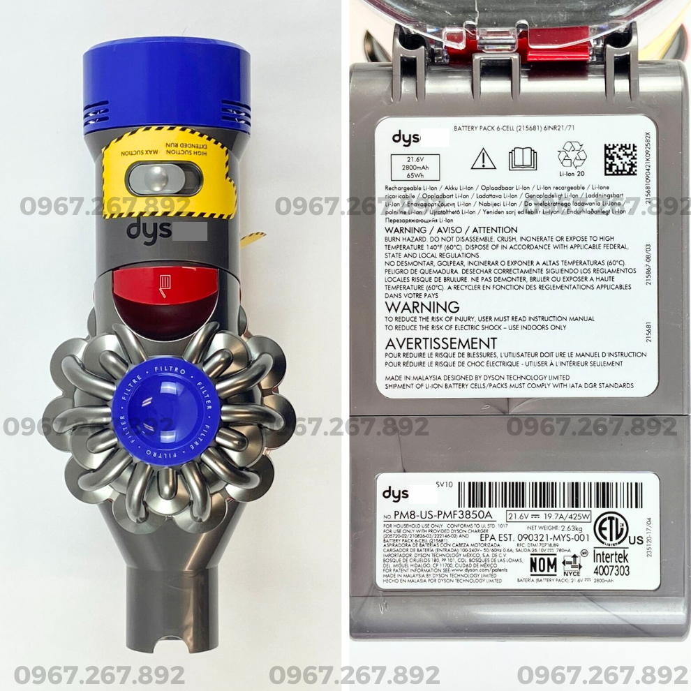 Chính hãng - Máy hút bụi không dây Dyson V8 SV10 Fluffy   - Nội Địa Nhật