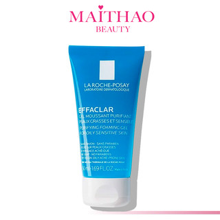 La Roche-Posay Sữa rửa mặt tạo bọt làm sạch dành cho da dầu nhạy cảm Effaclar Foaming Gel 50ml