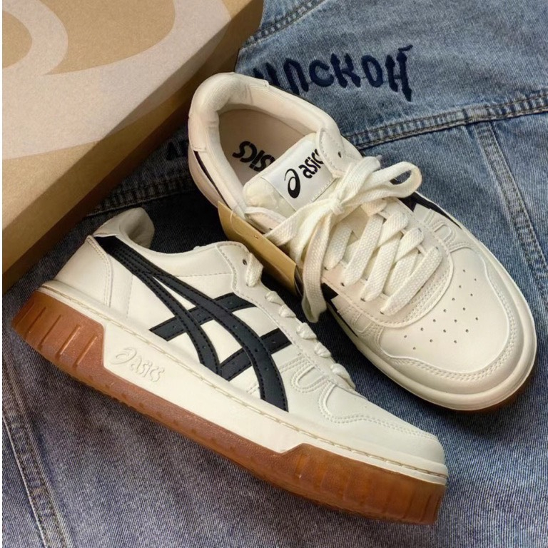 Giày Asics Court MZ Cream Black Gum Nam Nữ 36>43, giày Asics Court bản S.Cấp full pk