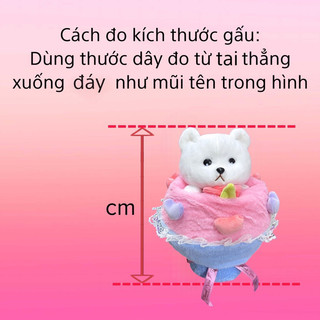 Set gấu bông bó hoa gấu thỏ